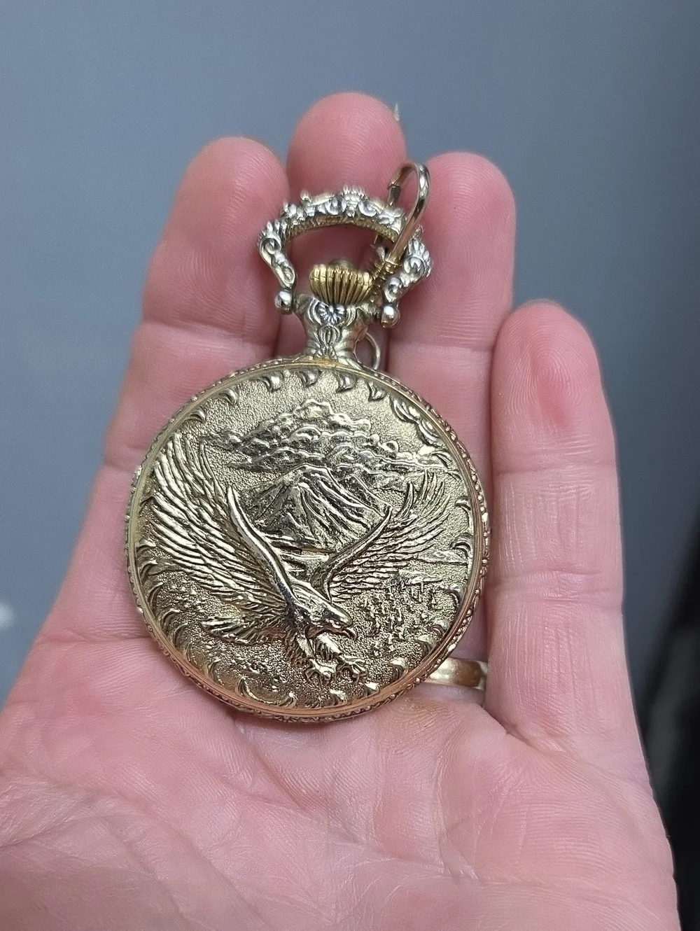 Vintage Commemorative 1886 - 1986 Limited Edition Pocket Watch With Chain